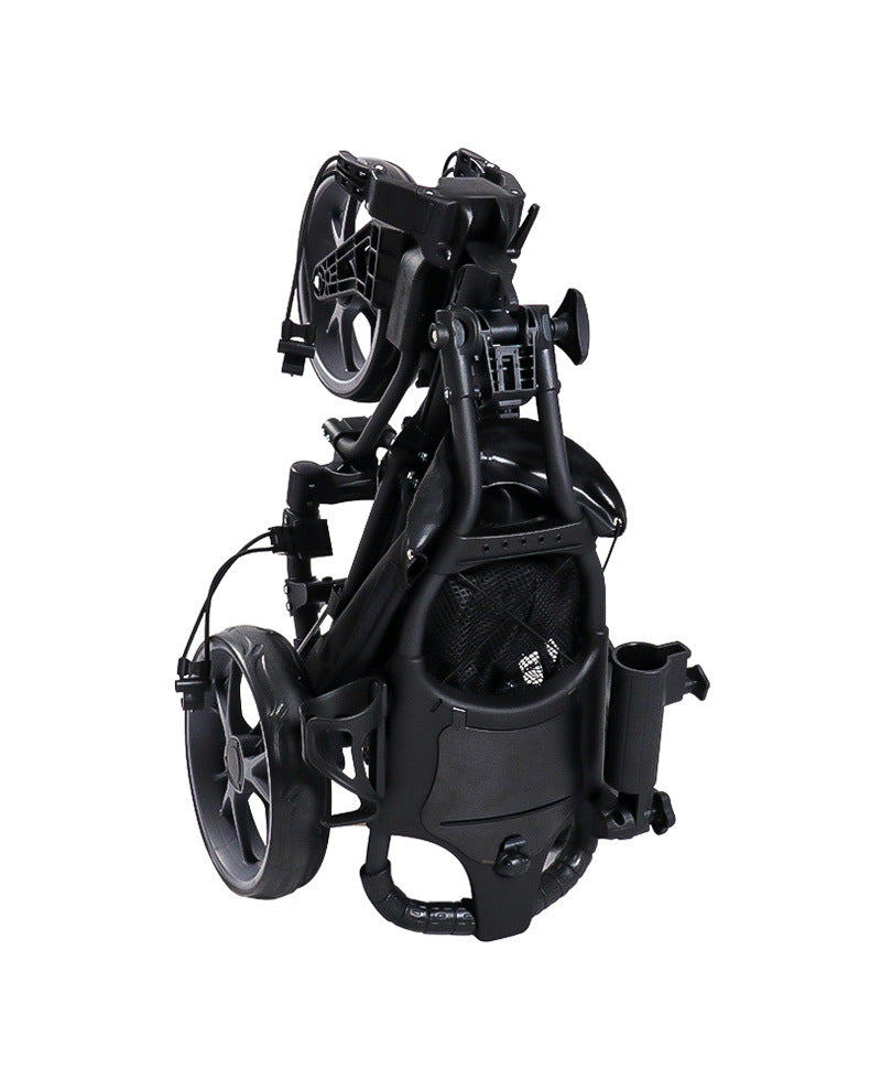 Foldable Aluminum Alloy 3-Wheel Golf Bag Cart - Lightweight Golf Hand Cart for Effortless Pushing on the Course