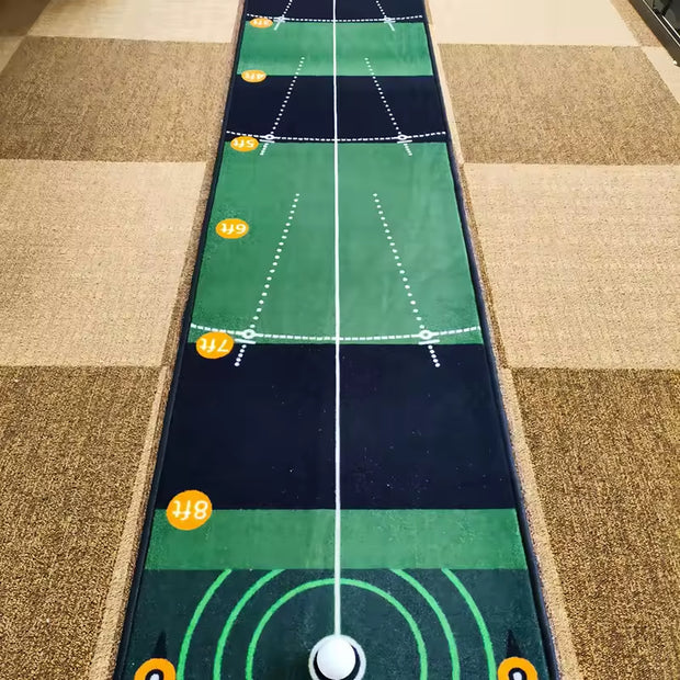 2-in-1 Golf Chipping & Putting Trainer Mat – Portable with Auto Ball Return for Indoor/Outdoor Practice