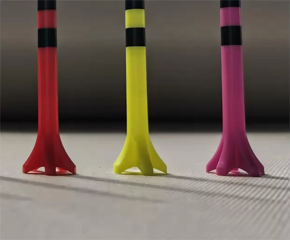 Colorful stripe 5 Prong Plastic Golf Tees, New design Plastic Golf Tees More Durable and Stable Tee