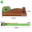 Wooden Golf Putting Mat with Auto Ball Return – Indoor Practice Mat, Velvet Surface