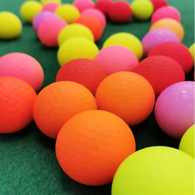 Matte Colored 3 Pieces Long Distance Surlyn Tournaments Golf Balls for Indoor Outdoor Competition Training