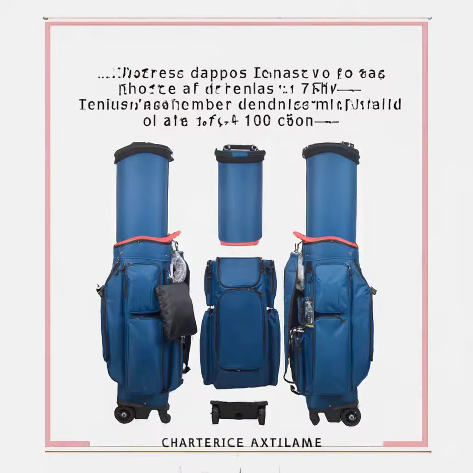 Durable Nylon Expandable Golf Travel Bag - Portable with Wheels & Multi-Functional Waterproof Design