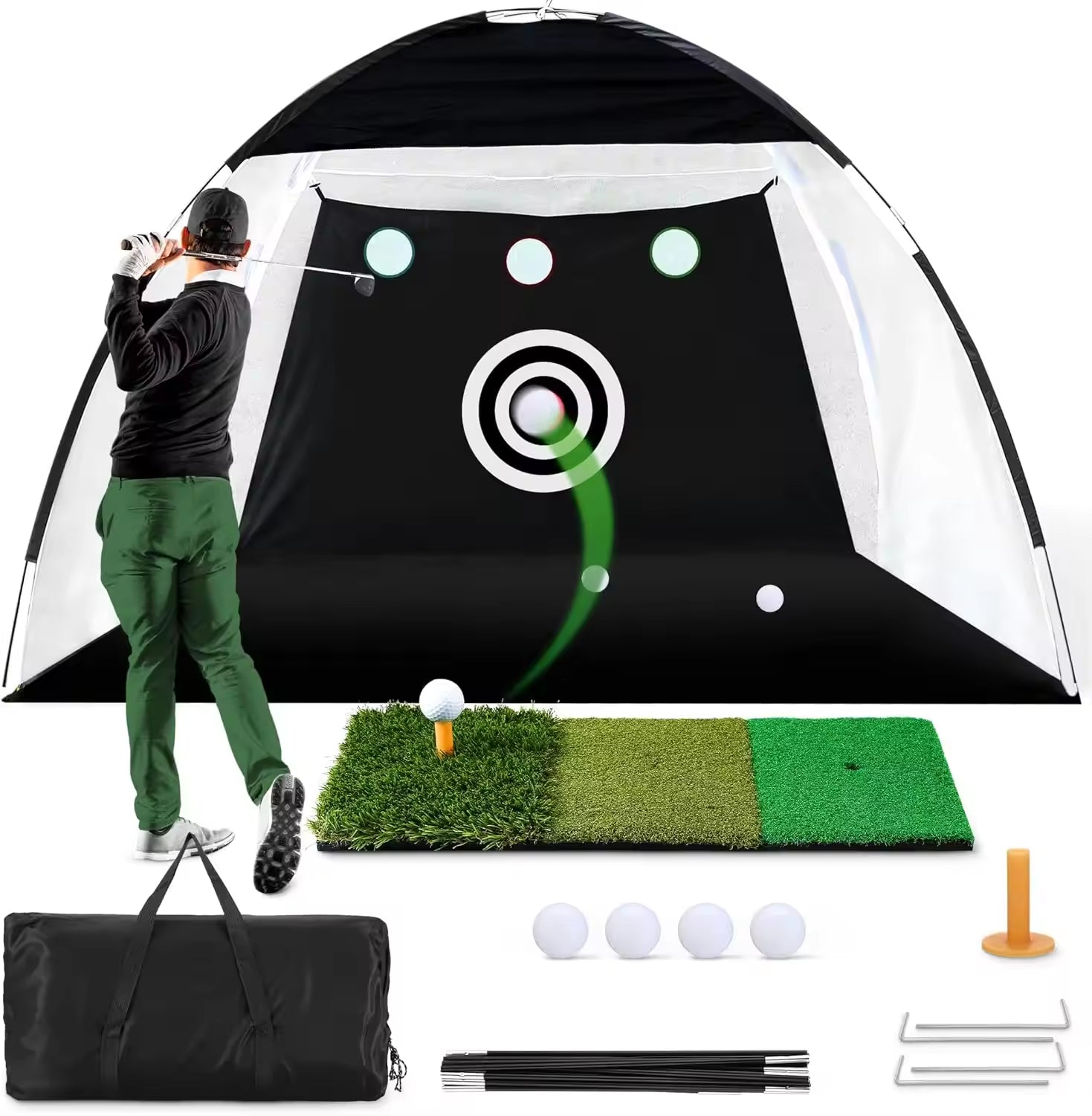 High Quality Portable Training Golf Net Outdoor Practice Golf Hitting Net for Backyard Driving
