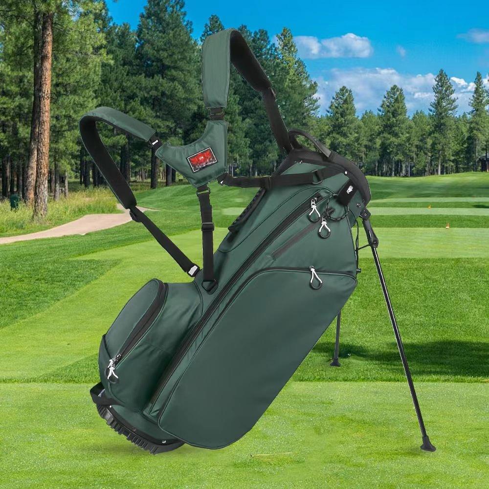 Golf Club Stand Bag - Durable Foldable, Large Capacity, Waterproof, with 4 Dividers & 7 Pockets