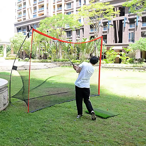 Premium Golf Practice Hitting Net – Large Size for Indoor/Outdoor, Includes Golf Cut Rod