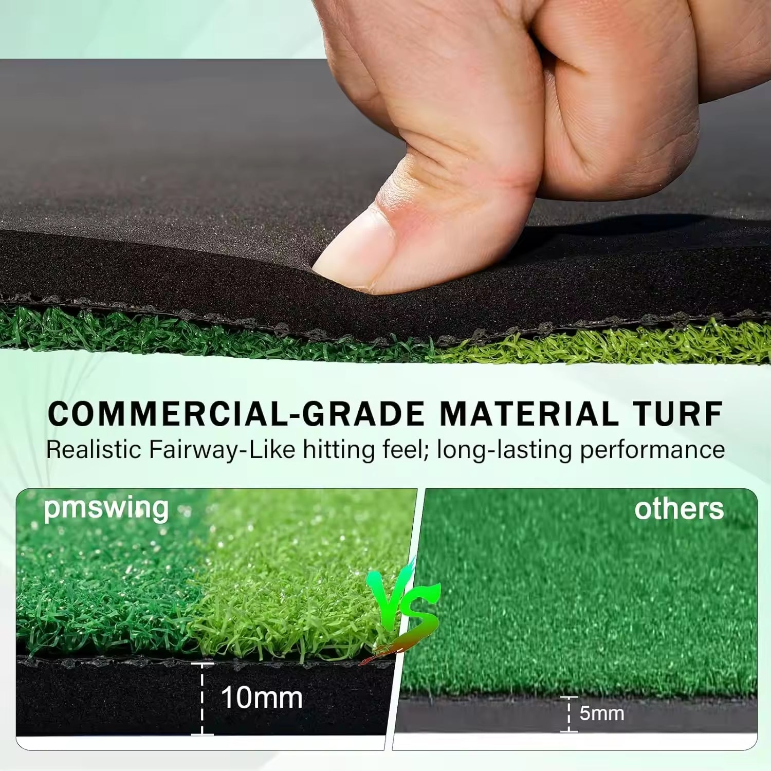 High Quality Professional Thickening Golf Hitting Mat for Indoor Outdoor,Tri-Turf Practice Mat,Golf Training Aids Mat