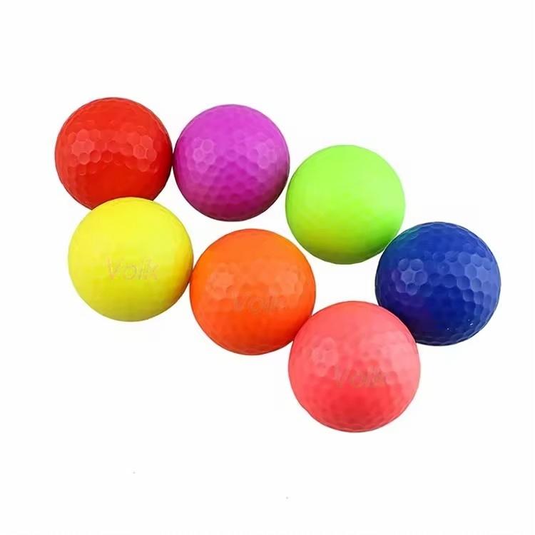 Matte Colored 2 Layers Long Distance Surlyn Tournaments Golf Balls for Indoor Outdoor Competition & Training