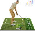 ‎Dual Turf Golf Hitting Mat, Alignment of Approach Aid Practice Golf Mats, Outdoor Golf Training Swing Chipping Mat