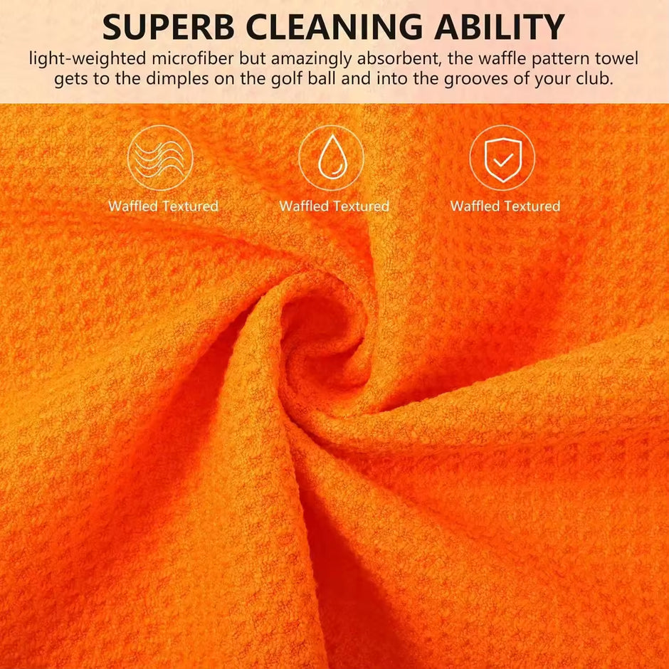 Quick-Dry Reusable Microfiber Golf Towel – Soft Touch for Clubs, Sweat-Proof for Golfers