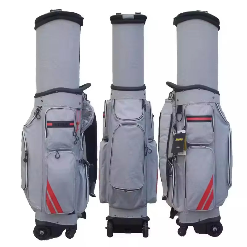 Durable Nylon Expandable Golf Travel Bag - Portable with Wheels & Multi-Functional Waterproof Design