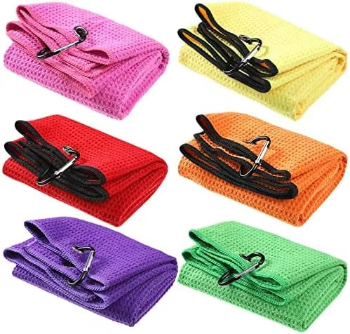 Premium Microfiber Golf Towel – Super Absorbent & Reusable for On-Course Club/Ball Cleaning