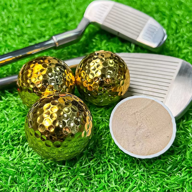 High Quality Gold and Silver 2 Layers Surlyn Plated Color Practice Golf Balls for Promotional Gifts