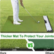 Golf Hitting Mat with Built-in Ball Tray,5x4ft 26mm Thickness Indoor Outdoor Golf Practice Mat,Turf Golf Mat