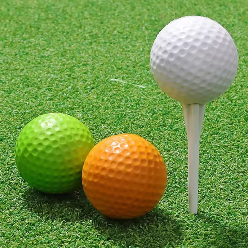 Colorful Top Quality Durable 2 Pieces Long Distance Urethane Practice Golf Balls for Indoor Outdoor Training